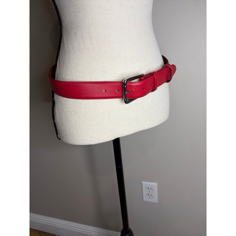 Ralph Lauren pebbled lol red leather belt size small NWOT